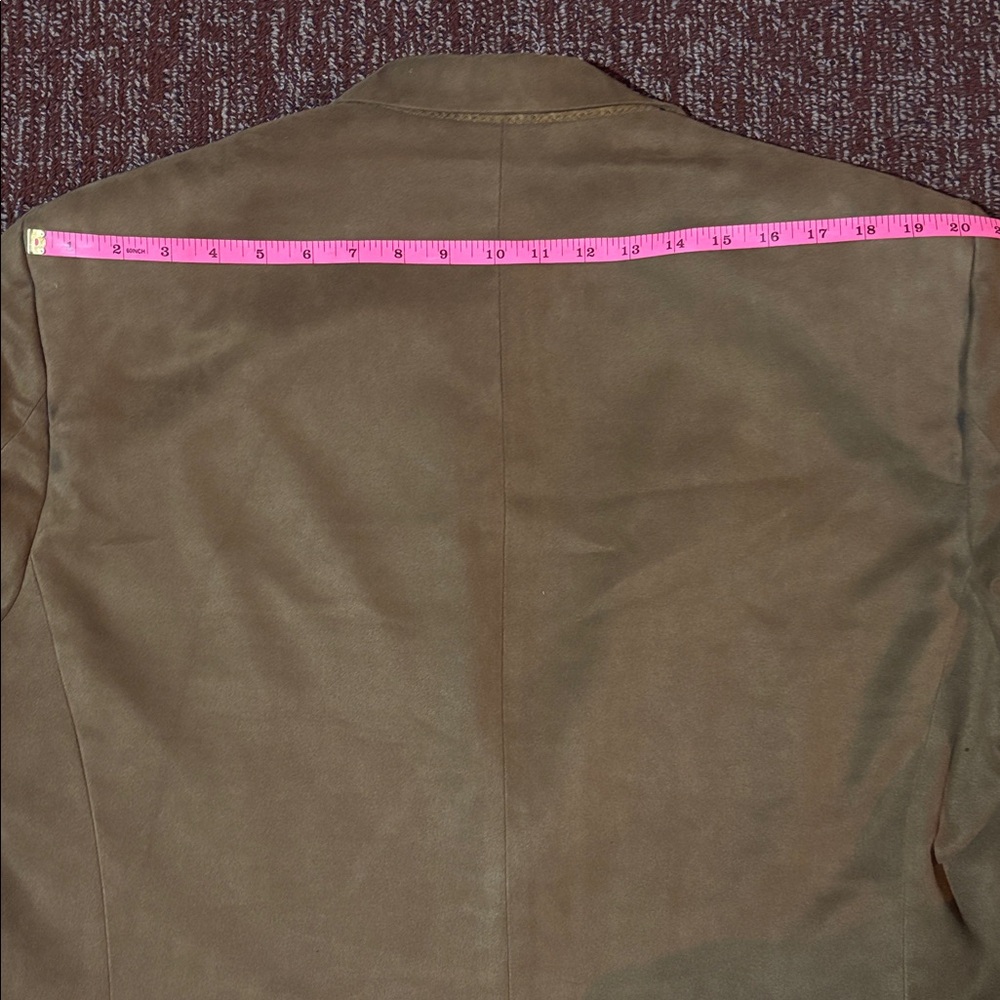 Lauren Ralph Lauren brown blazer two button micro suede preppy sport coat 44L - Picture 12 of 14